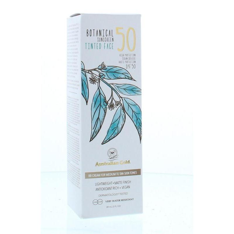 Australian Gold Medium tan tinted face lotion SPF50