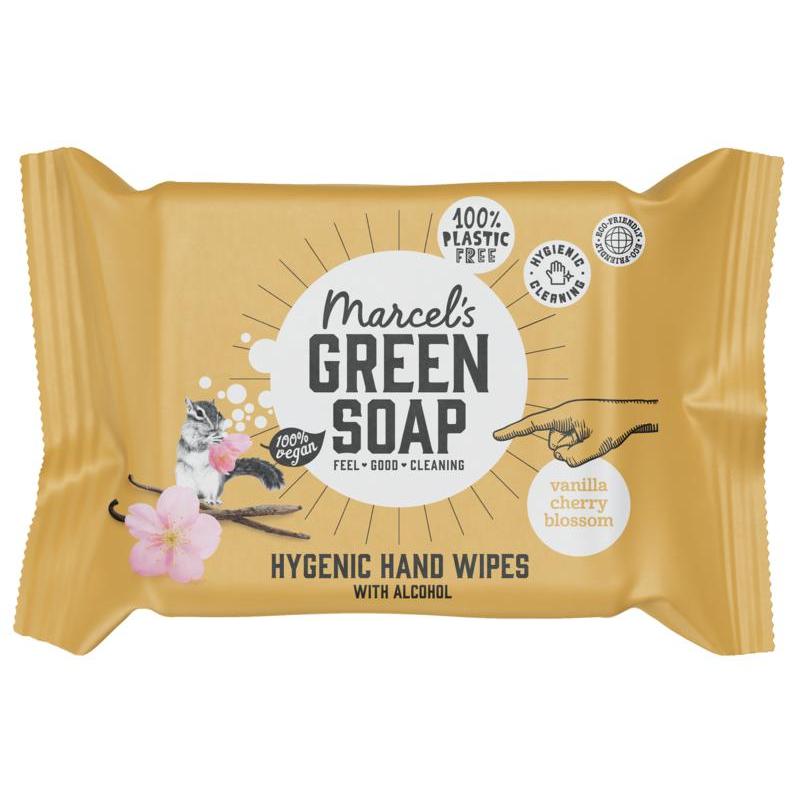 Marcel's GR Soap Hand wipes vanilla & cherry blossom bio