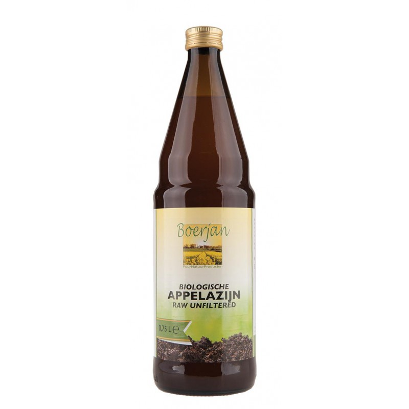 Boerjan Appelazijn Biologisch  raw unfiltered 750 ml