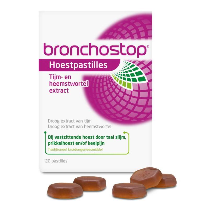 Bronchostop Hoestpastilles Tijm- en Heemstwortelextract 20 stuks
