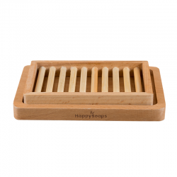 HappySoaps Houten uitlekbakje voor afwaszeep (2-delig)