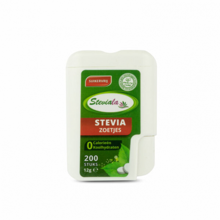 Steviala Stevia Zoetjes Dispenser 200 stuks 12 gram