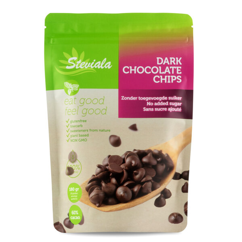 Steviala Pure chocolade chips 180 gram