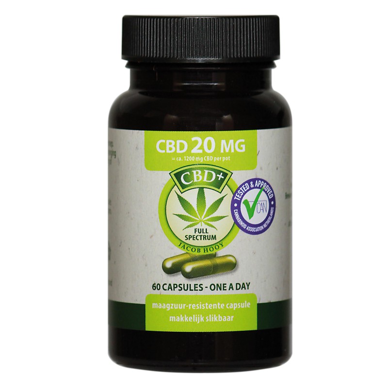 Jacob Hooy CBD Capsules 20mg 60 capsules