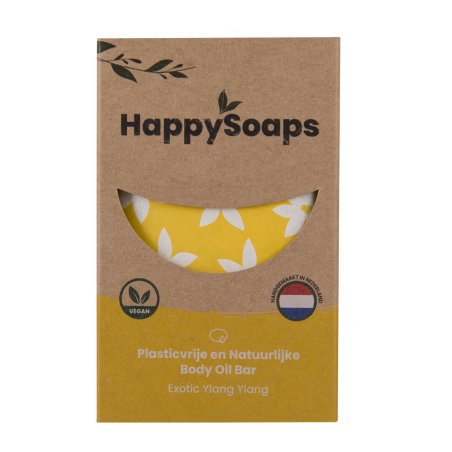 HappySoaps Body Oil Bar Exotic Ylang Ylang 70 gram