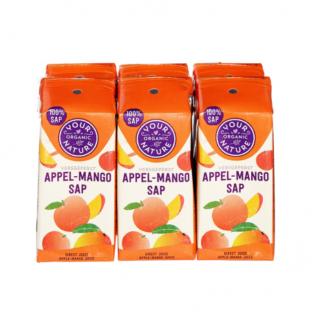 Your Organic Nature Appel-mango sap 6 pakjes 1200 ml