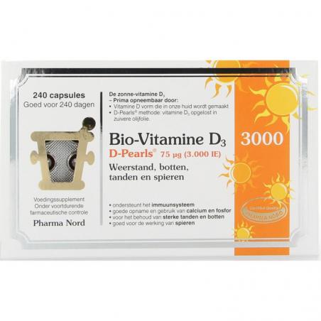 Pharma Nord Bio vitamine D3 75 mcg 240 pearls