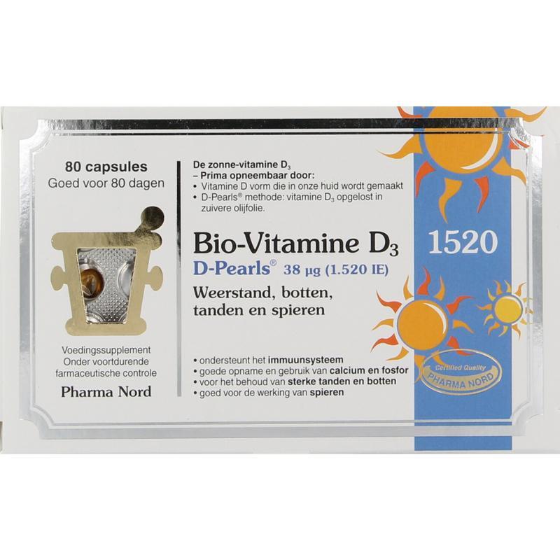 Pharma Nord Bio vitamine D3 38 mcg 80 capsules