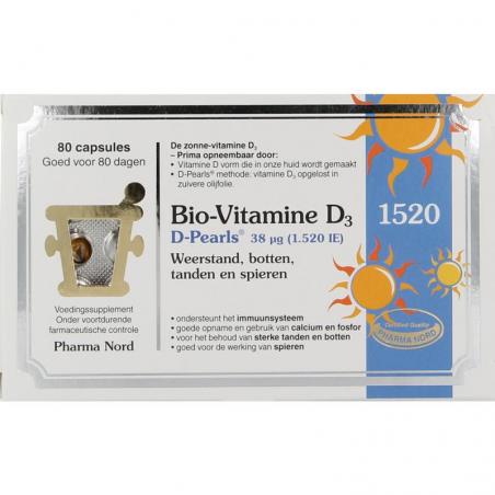 Pharma Nord Bio vitamine D3 38 mcg 80 capsules