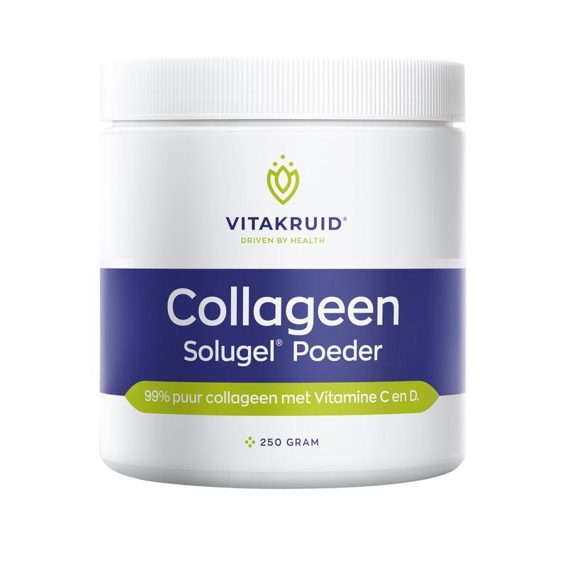 Vitakruid Collageen Solugel poeder met vitamine C en D 250 gram