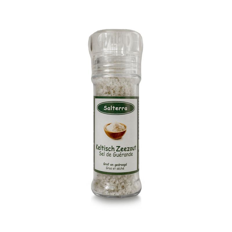 Salterra Keltisch Zeezout grof en gedroogd in handige zoutmolen 70g
