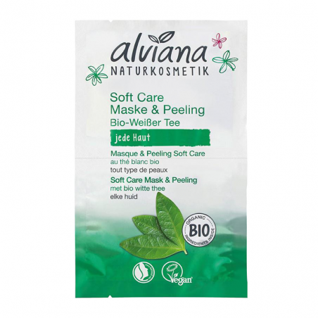 Alviana Soft Care Mask & Peeling met Biologische Witte Thee 2x7 5 ml