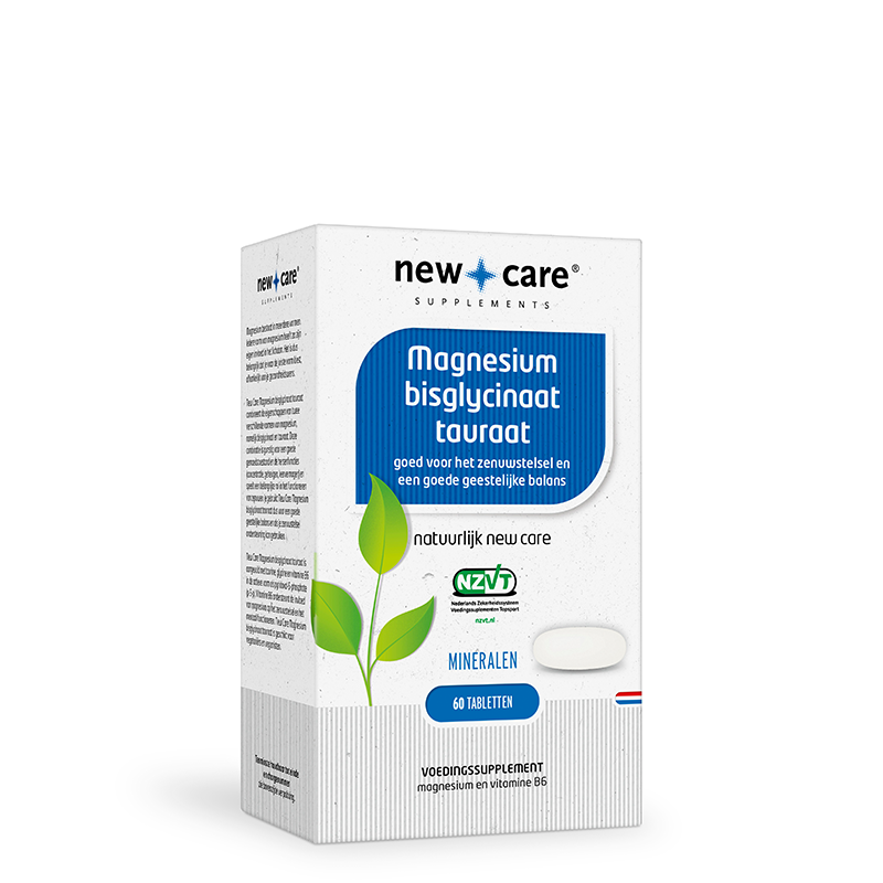 New Care Magnesium bisglycinaat tauraat 60 tabletten