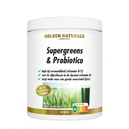 Golden Naturals Supergreens & Probiotica 300 gram