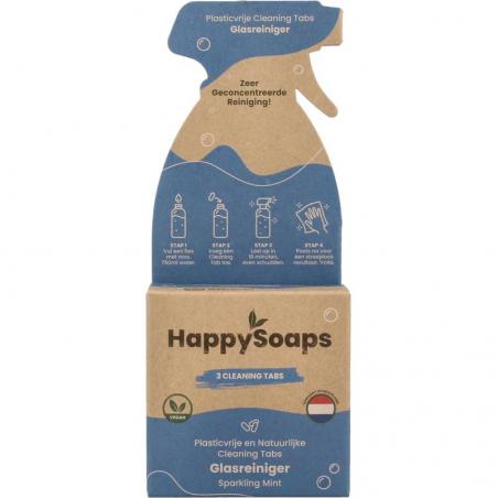 HAPPYSOAPS Cleaning tabs-glasreiniger-sparkling mint 24 gr
