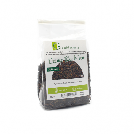 Goudsbloem Decafe black tea Theïnevrij thee 75 gram