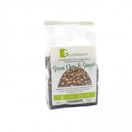 Goudsbloem Green date ginger thee 100 gram