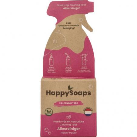 HAPPYSOAPS Cleaning tabs-allesreiniger-flower power 24 gr