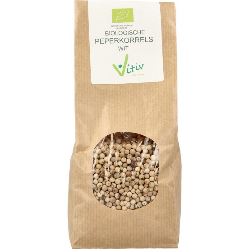 Vitiv peper korrels wit bio