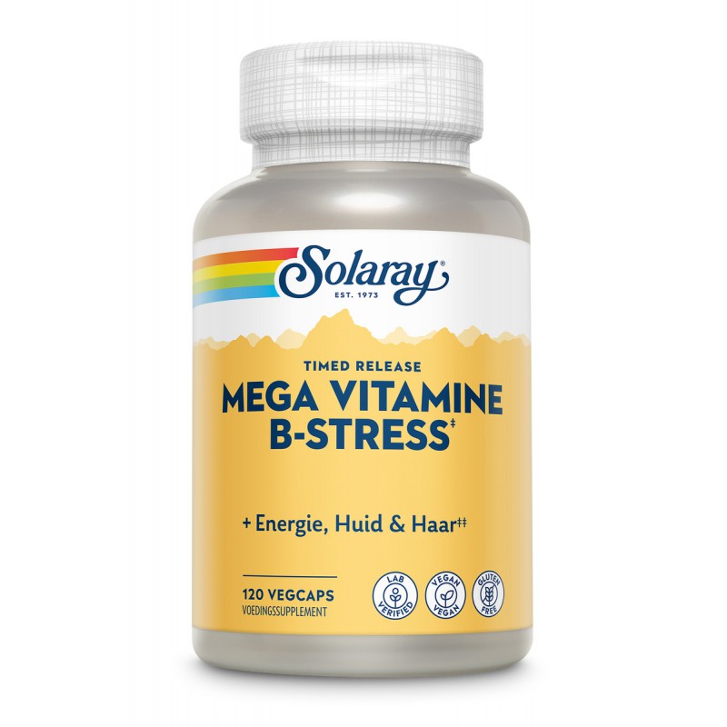 Solaray Mega vitamine b-stress timed release 120 v-capsules
