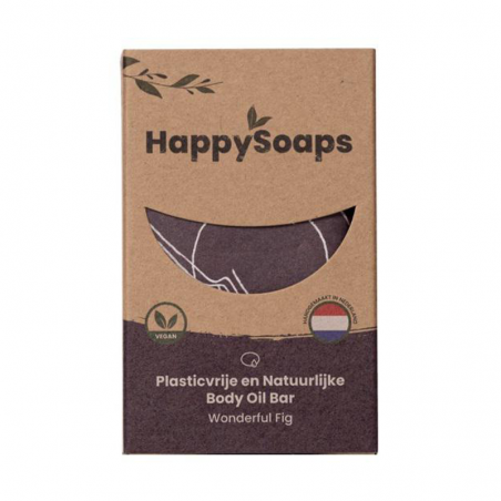 HappySoaps Body Oil Bar Wonderful Fig 70 gr