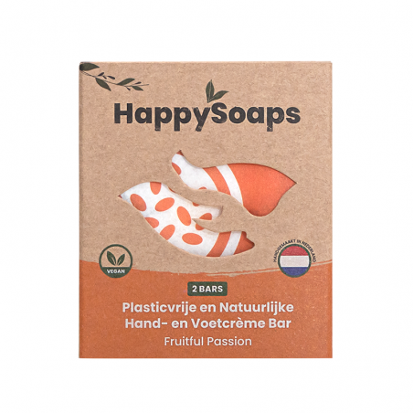 HappySoaps Hand- en voetcrème Bars Fruitful Passion 2x20g