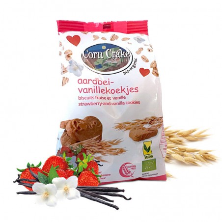 Corn Crake Aarbei-vanillekoekjes 150 gram