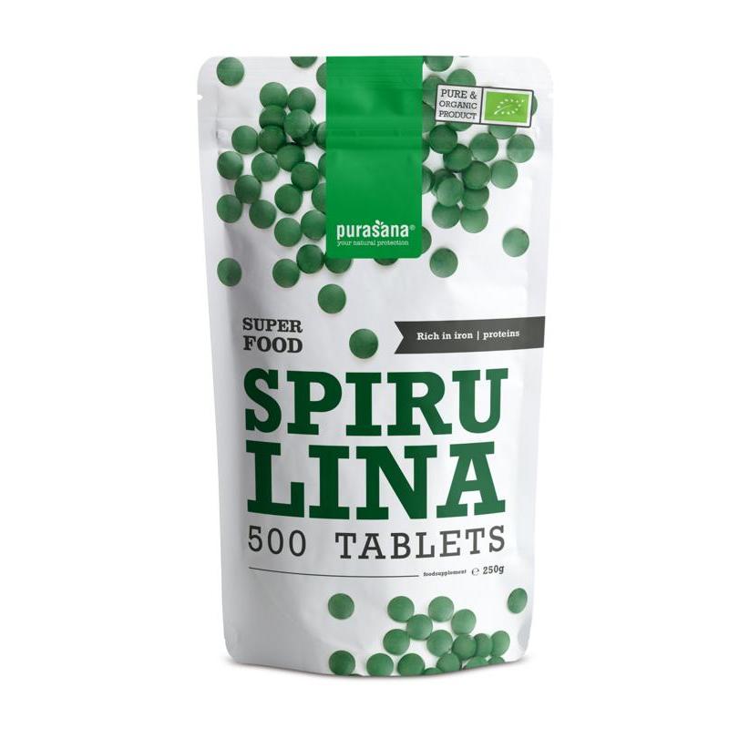 Purasana bio Spirulina 500 tabletten Bodysupplement 250 gram
