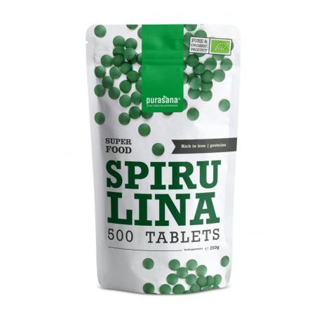 Purasana bio Spirulina 500 tabletten Bodysupplement 250 gram