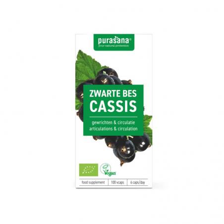 Purasana Biologische Cassis Zwarte Bes 300 mg 100cp