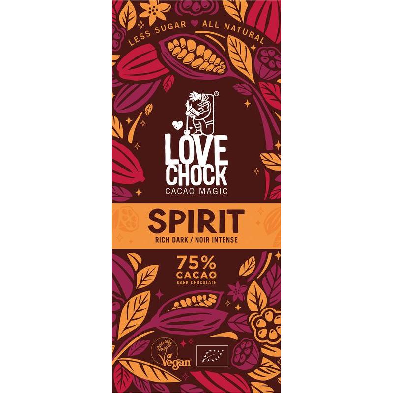 Lovechock Spirit Dark Pure Chocolade 70 gram