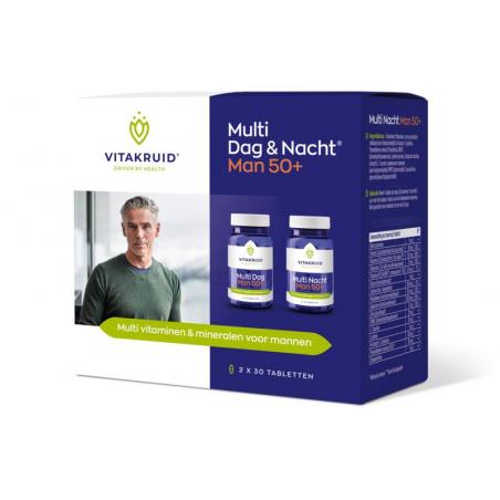 Vitakruid Multi Dag & Nacht Man 50+ 60 tabletten