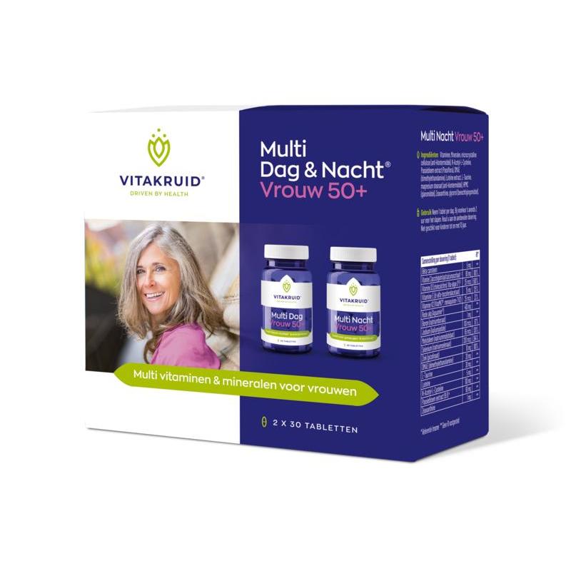 Vitakruid Multi Dag & Nacht Vrouw 50+ 60 tabletten