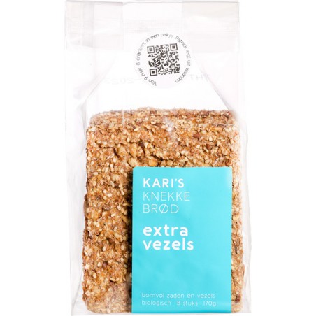Kari's Crackers Knekkebrod Extra Vezels inhoud 9 stuks 170gr
