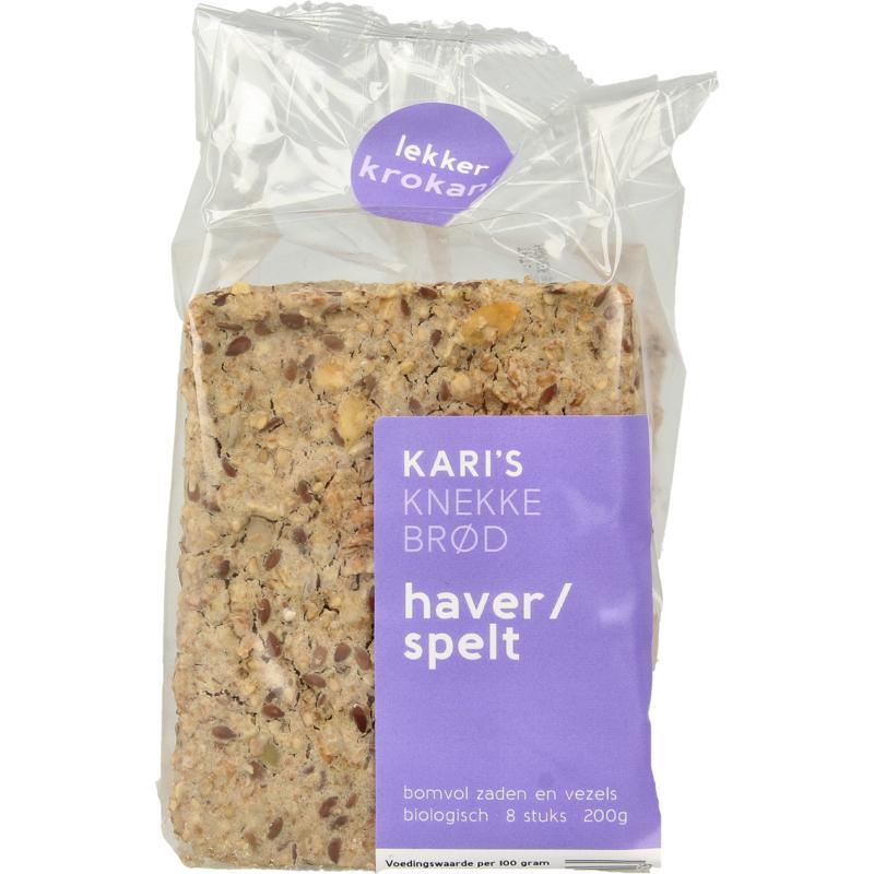Kari's Crackers Knekkebrod Haver/Spelt Bio 9 stuks 200g
