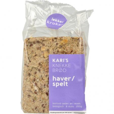 Kari's Crackers Knekkebrod Haver/Spelt Bio 9 stuks 200g