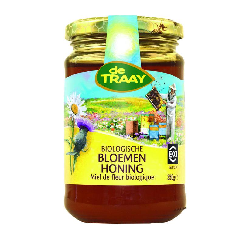 Traay Bloemenhoning Vloeibaar Bio 350 gram
