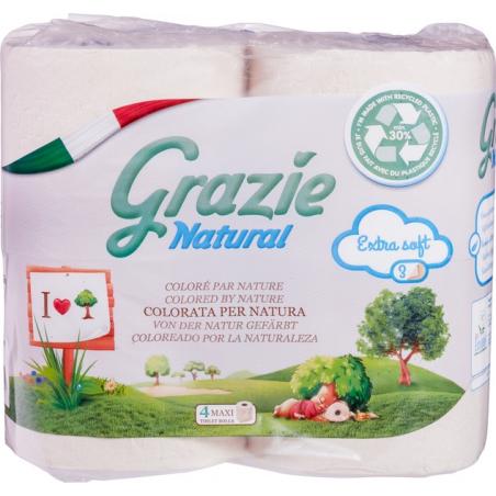 Grazie Natural toiletpapier 3-laags 4 rol