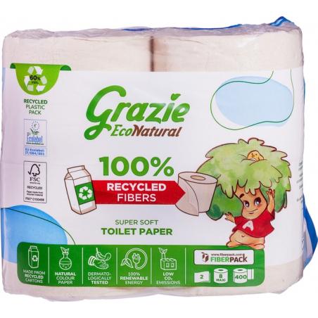 Grazie Natural toiletpapier 2-laags 8 rol