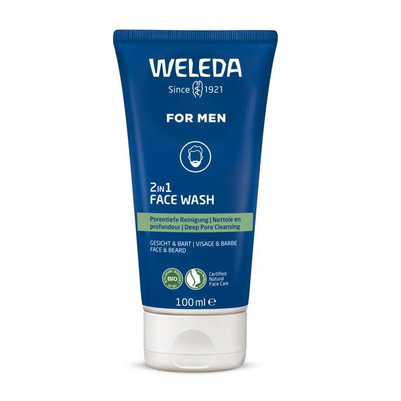 Weleda Men Reinigingsgel 2-in-1 Face Wash voor Gezicht en Baard 100ml