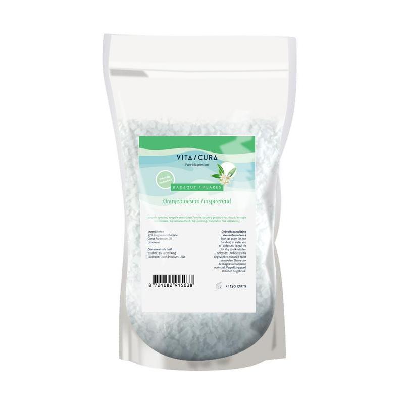 Vitacura Magnesium Zout Flakes - Oranjebloesem 150 gram