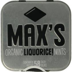 Max's Organic Mints Liquorice Mints 35 gram