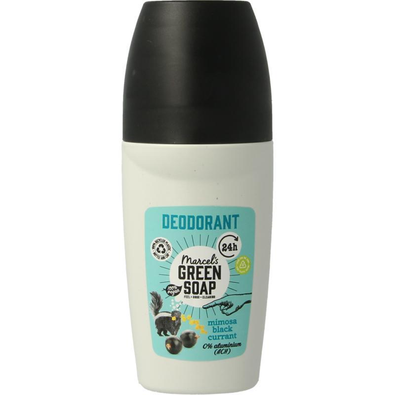 Marcel's Green Soap Deodorant Roller Mimosa Blackcurrant Mimosa & Zwarte Bes