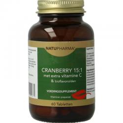 Natupharma Cranberry 15:1 met Vitamine C & Bioflavonoïden 60 tabletten