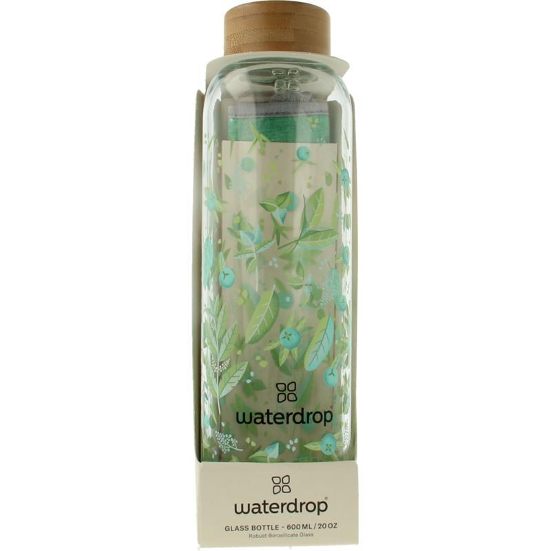 Waterdrop Glazen drinkfles edition clean 600ml