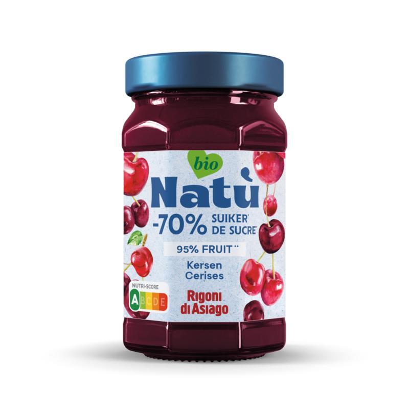 Natu Kersen jam bio -70% suiker 240 gram - Rigoni di Asiago