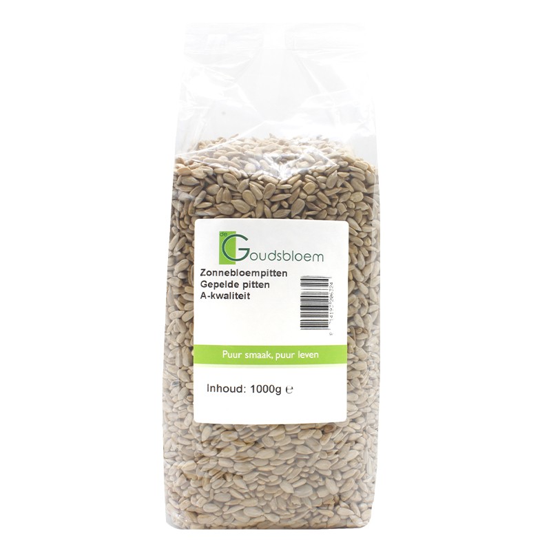 De Goudsbloem Zonnebloempitten 1000 gram De Goudsbloem Zonnebloempitten 1000 gram