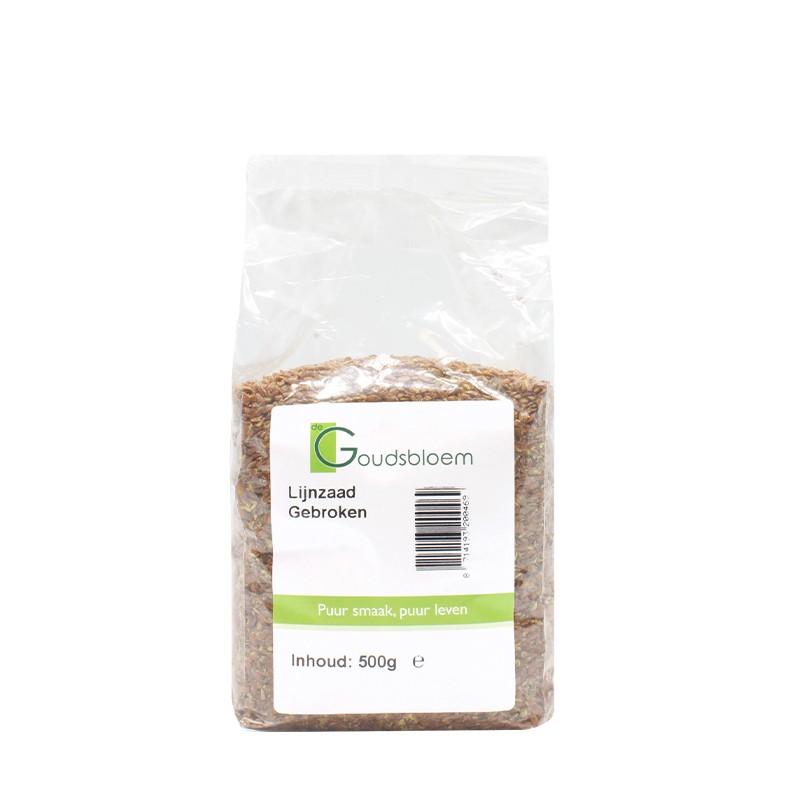 De Goudsbloem lijnzaad gebroken 500 gram