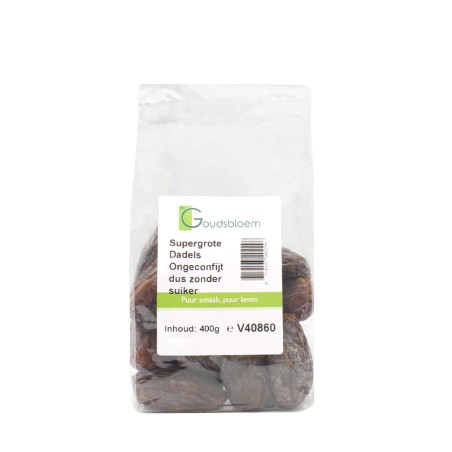 De Goudsbloem Supergrote Dadels 400 gram