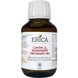 Erica Bad & Douche Olie Gember Granaatappel 100 ml